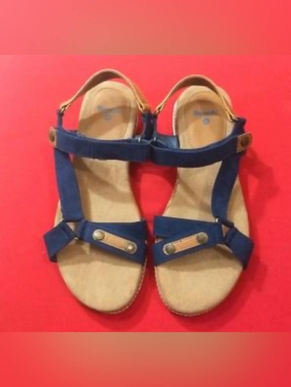 Bench vintage Navy Blue T-Strap Casual comfortable minimalist Sandals
